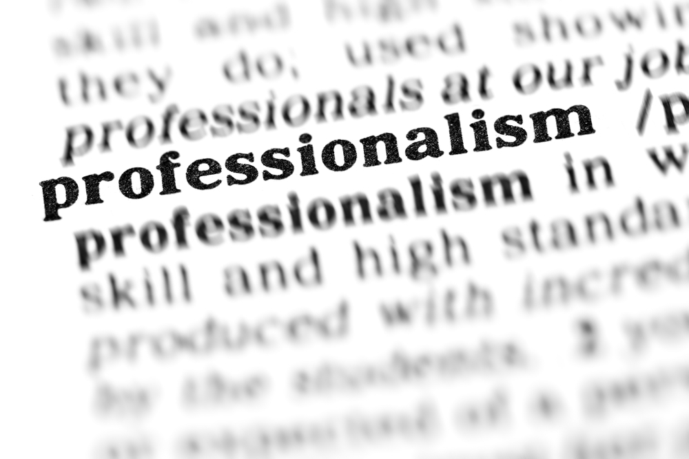 Professionalism picture from dictionary